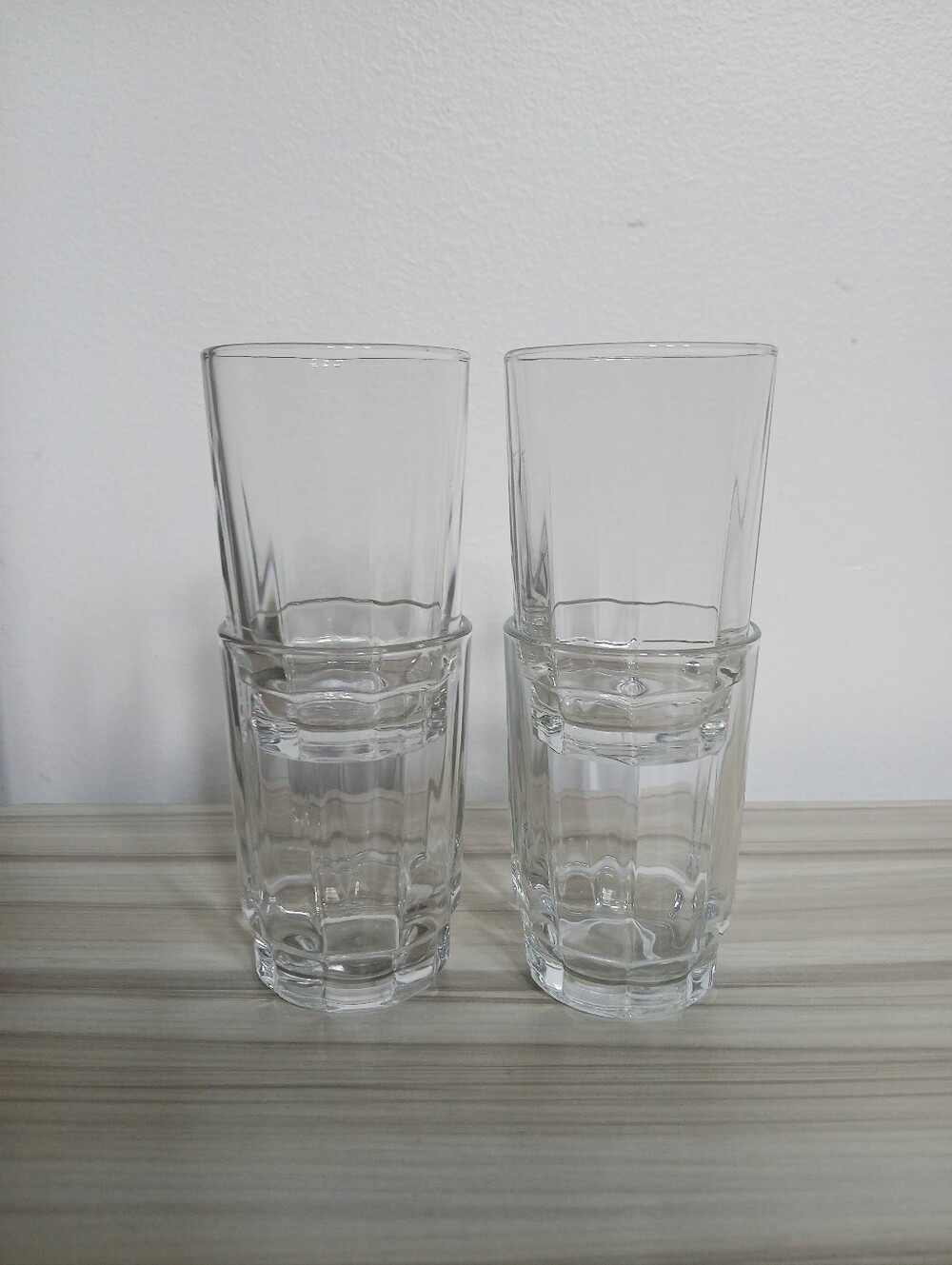 Vintage Clear Glass Juice Glasses Cups Set of 4 - Picture 5 of 15